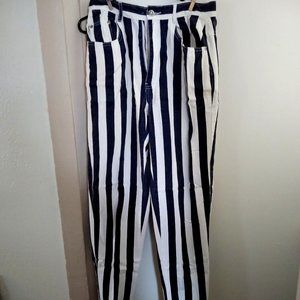 Striped Button Fly Pants
